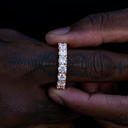Anillo de banda de eternidad de 5 mm en vermeil de oro rosa
