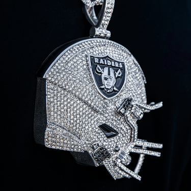 Giant Las Vegas Raiders Official NFL Helmet Pendant- The GLD Shop