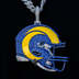 Giant Los Angeles Rams Official NFL Helmet Pendant