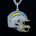 Colgante de casco oficial de la NFL de los Angeles Chargers gigante