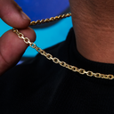 Adjustable Open Box Chain in Yellow Gold or White Gold - 3.6mm