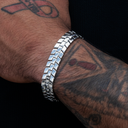 Pulsera Cadena Eslabones 12MM - Oro Blanco