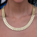 Cadena de eslabones de 12 mm - Oro amarillo