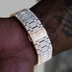 39MM Visionary Fully Iced Case & Chocolate Dial Watch - Rose Gold