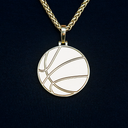 Colgante Moneda Baloncesto - Oro Amarillo