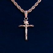 Crucifix Pendant - Rose Gold