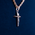 Crucifix Cross Pendant in Rose Gold