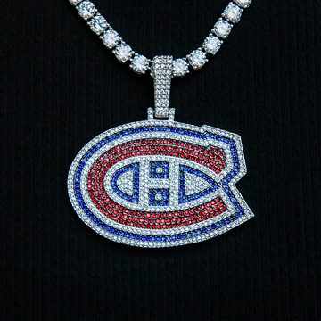 Montreal Canadiens Official NHL Logo Pendant - White Gold