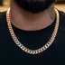 GLD Cuban de Firma en Oro Rosa - 12mm