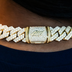 Diamond Prong Cuban Necklace in Yellow Gold- 19mm