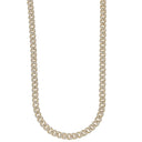 Collar de cadena cubana de moissanita con diamantes de 8,5 mm para hombre en vermeil de oro amarillo