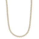Collar de tenis de moissanita agrupada de 6 mm para hombre en vermeil de oro amarillo