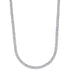 Men's 6MM Micro Diamond Prong Moissanite Cuban Chain Necklace in White Gold Vermeil