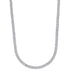 Micro Diamond Prong Moissanite Cuban Chain in Sterling Silver - 6MM