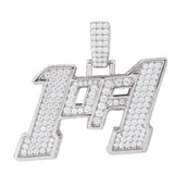 Men's Moissanite 1of1 Pendant in White Gold Vermeil