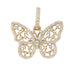 Colgante pequeño de mariposa de moissanita de mujer en vermeil de oro amarillo