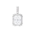 Colgante de plata de ley con piedra de microdiamante de moissanita