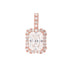 Colgante de moissanita y microdiamantes para hombre en vermeil de oro rosa
