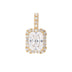 Colgante para hombre de moissanita y micro diamantes en vermeil de oro amarillo