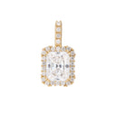 Colgante para hombre de moissanita y micro diamantes en vermeil de oro amarillo