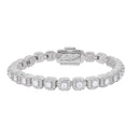 Clustered Moissanite Tennis Bracelet in Sterling Silver - 6MM