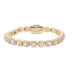 Men's 6MM Clustered Moissanite Tennis Bracelet in Yellow Gold Vermeil