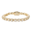 Men's 6MM Clustered Moissanite Tennis Bracelet in Yellow Gold Vermeil