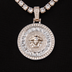 Medusa Pendant in White Gold