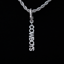 Dallas Cowboys Official NFL Wordmark Logo Clip On Pendant - White Gold
