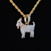 Micro GOAT Pendant in Yellow Gold