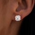 Micro Clustered Diamond Earrings - Rose Gold