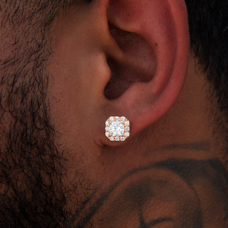 Micro Clustered Diamond Earrings | Rose Gold Everyday Flex