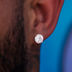 Pendientes de Oro Rosa con Diamantes de Talla Redonda de 8 mm