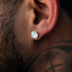 Pendientes de Oro Rosa con Diamantes de Talla Redonda de 8 mm