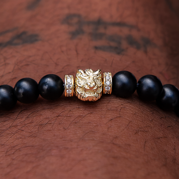 Dragon Beaded Bracelet in Yellow Gold