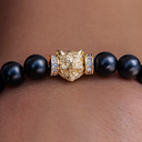 Pulsera de cuentas de oso en oro amarillo