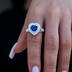 Anillo Corazón de Zafiro en Vermeil de Oro Blanco