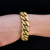 Signature Cuban Link Bracelet in Yellow Gold- 19mm