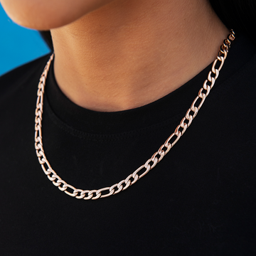 Figaro Necklace in Rose Gold- 6mm