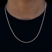 Figaro Necklace in Rose Gold- 2mm