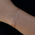 Pulsera Figaro en oro rosa - 2 mm