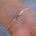 Pulsera Figaro en oro rosa - 2 mm