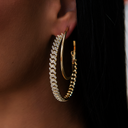 Arracadas de diamante + Aros lisos en oro amarillo