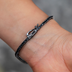 Pulsera de tenis de diamantes en negro - 2 mm