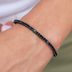 Pulsera de tenis de diamantes en negro - 2 mm