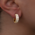 Pendientes de aro de múltiples capas en oro amarillo