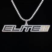 Elite 11 Wordmark Pendant in White Gold