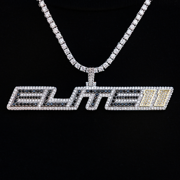 Elite 11 Wordmark Pendant in White Gold