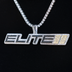 Colgante con el logo "Elite 11" en oro blanco