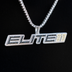 Colgante con el logo "Elite 11" en oro blanco